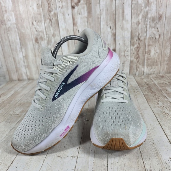 Brooks Ghost 15 Women's Running Shoes Light Grey Purple Aqua Size 11 Medium - Picture 5 of 8